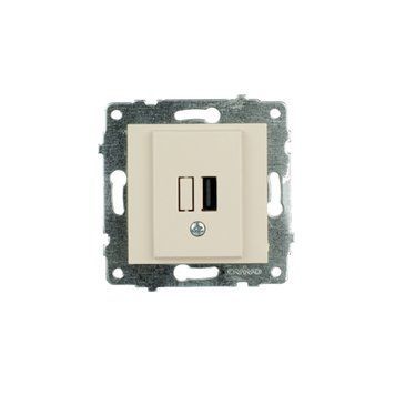 Механізм розетки USB Ovivo Electric GRANO кремовий 600-000302-245 фото