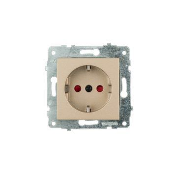 Механізм розетки з заз. та шторками Ovivo Electric GRANO титан 600-000312-218 фото