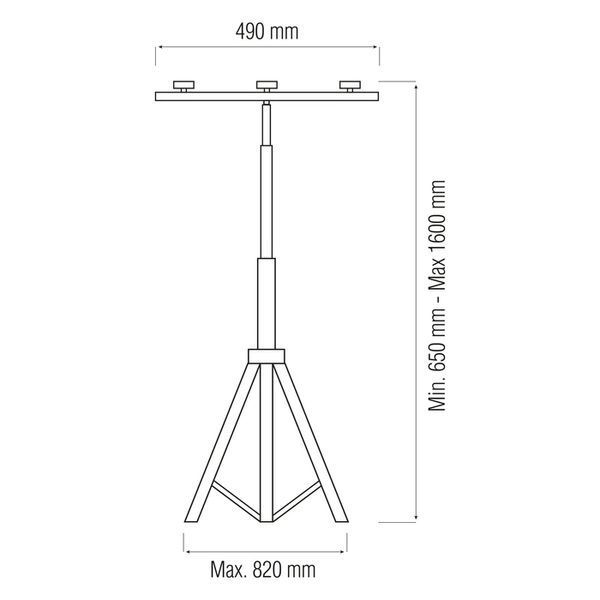 Підставка під прожектор подвійна Horoz Electric TRIPOD DOUBLE 107-001-0002-010 фото