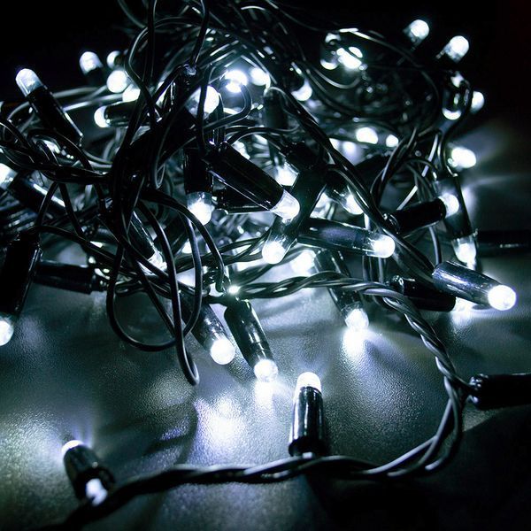 Гірлянда вулична STARLIGHT бахрома білий 75LED IP44 чорний 2x0,7м 000057269 фото