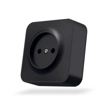 IP20 Розетка зовнішня одинарна чорний графіт VIDEX BINERA 27074 фото