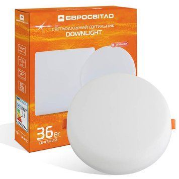 Світильник точковий врізний Євросвітло 36Вт коло LED-R-220-36 4200К без рамки 000057950 фото