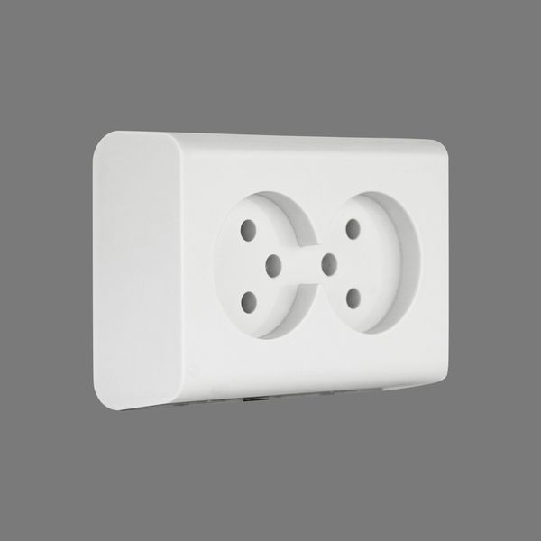 Розетка 2-а. NIVO Ovivo Electric біла 402-010000-908 фото