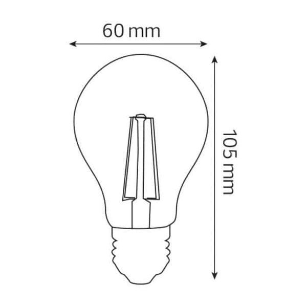 Світлодіодна лампа Horoz Electric FILAMENT GLOBE-8 8W Е27 2700K 001-015-0006-010 фото