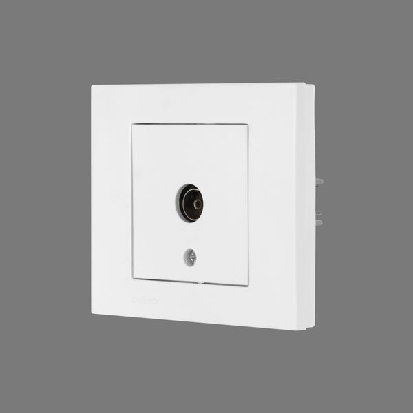 Розетка ТВ прохідна Ovivo Electric GRANO біла 400-010300-224 фото