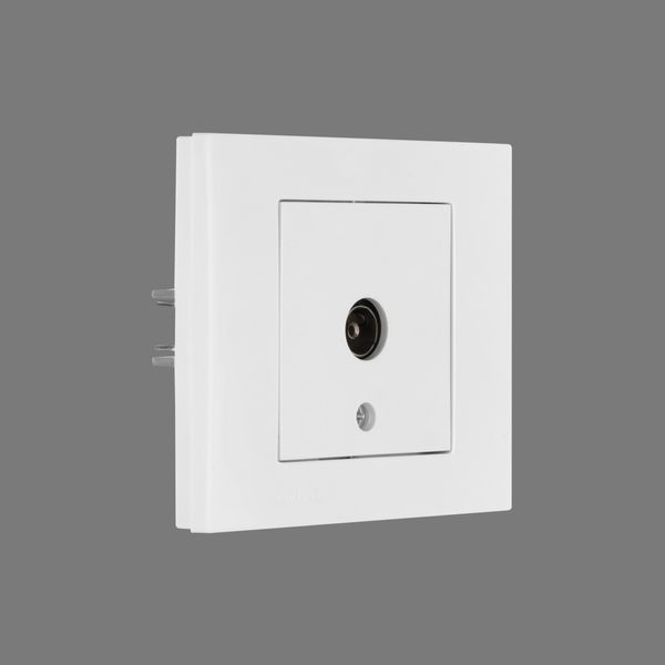 Розетка ТВ прохідна Ovivo Electric GRANO біла 400-010300-224 фото